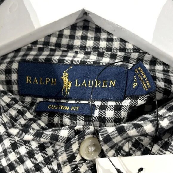 Ralph Lauren Black and White Gingham Cotton Buttoned Shirt - Picture 11 of 12